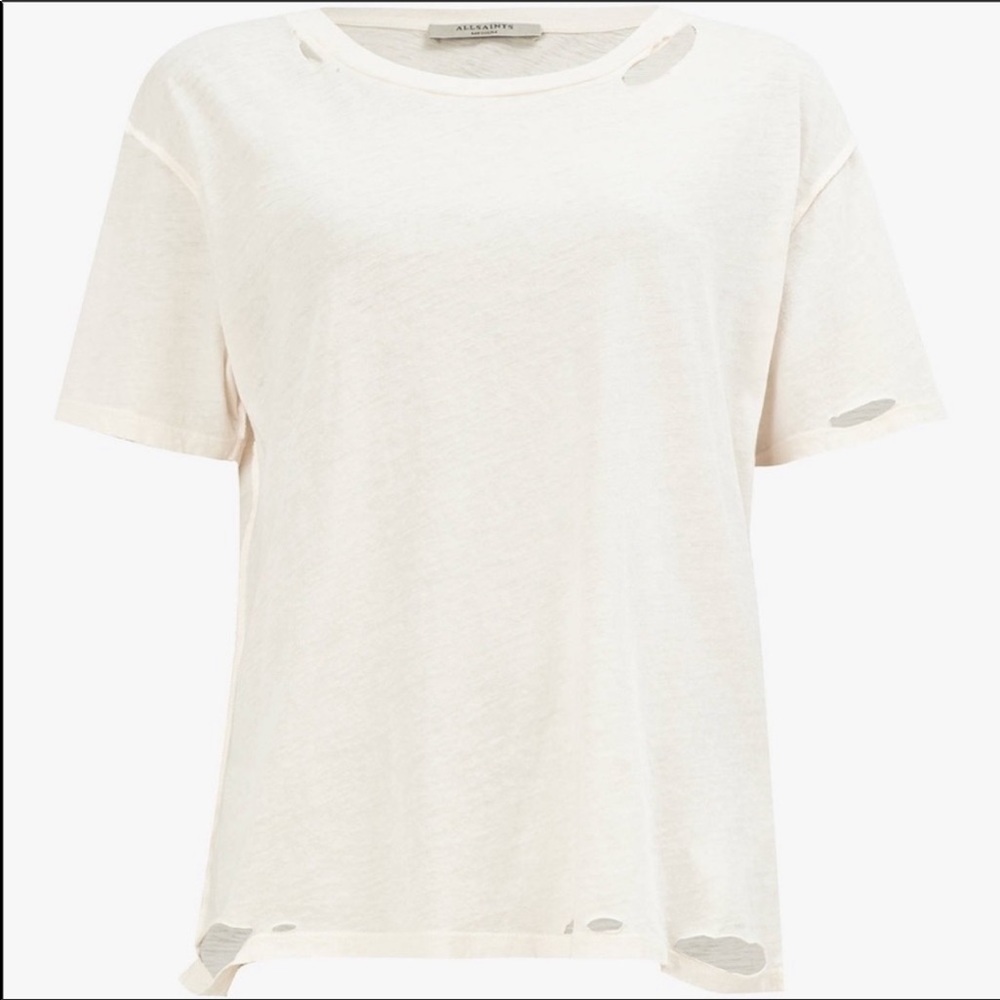 ✨ NEW All Saints Pink Distressed Top Tee Small